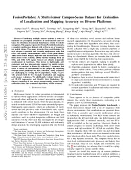 FusionPortable: A Multi-Sensor Campus-Scene Dataset for Evaluation of
  Localization and Mapping Accuracy on Diverse Platforms