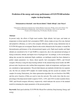Prediction of the energy and exergy performance of F135 PW100 turbofan
  engine via deep learning