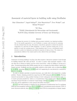 Assesment of material layers in building walls using GeoRadar