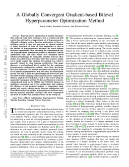A Globally Convergent Gradient-based Bilevel Hyperparameter Optimization
  Method