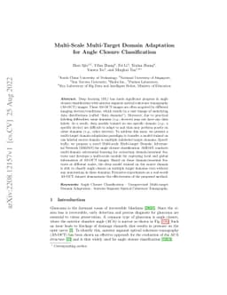 Multi-Scale Multi-Target Domain Adaptation for Angle Closure
  Classification