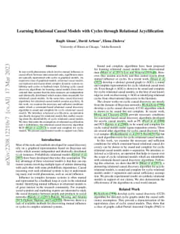 Learning Relational Causal Models with Cycles through Relational
  Acyclification