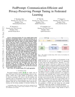 FedPrompt: Communication-Efficient and Privacy Preserving Prompt Tuning
  in Federated Learning