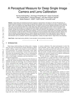 A Deep Perceptual Measure for Lens and Camera Calibration