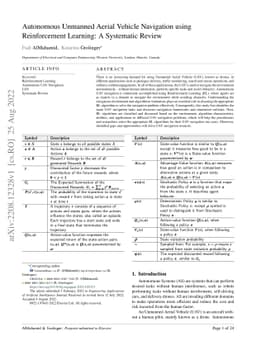 Autonomous Unmanned Aerial Vehicle Navigation using Reinforcement
  Learning: A Systematic Review