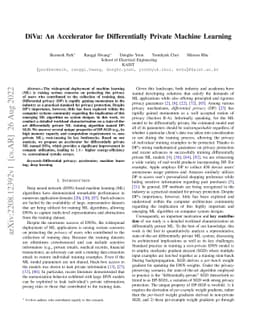 DiVa: An Accelerator for Differentially Private Machine Learning