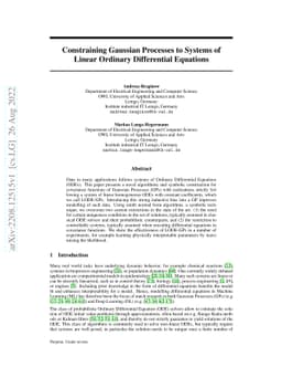 Constraining Gaussian Processes to Systems of Linear Ordinary
  Differential Equations