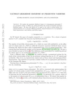 Gaussian likelihood geometry of projective varieties