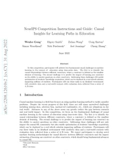 NeurIPS Competition Instructions and Guide: Causal Insights for Learning
  Paths in Education