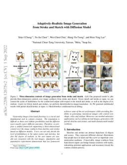 Adaptively-Realistic Image Generation from Stroke and Sketch with
  Diffusion Model