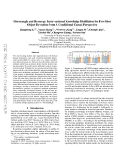 Disentangle and Remerge: Interventional Knowledge Distillation for
  Few-Shot Object Detection from A Conditional Causal Perspective