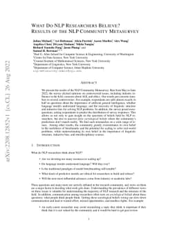 What Do NLP Researchers Believe? Results of the NLP Community Metasurvey