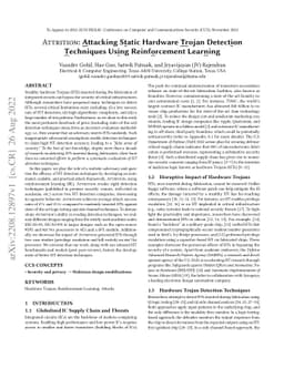 ATTRITION: Attacking Static Hardware Trojan Detection Techniques Using
  Reinforcement Learning