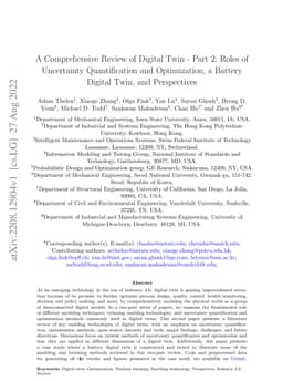 A Comprehensive Review of Digital Twin -- Part 2: Roles of Uncertainty
  Quantification and Optimization, a Battery Digital Twin, and Perspectives