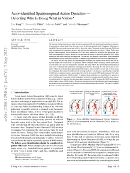 Actor-identified Spatiotemporal Action Detection -- Detecting Who Is
  Doing What in Videos