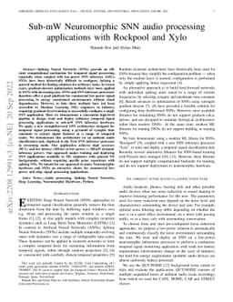 Sub-mW Neuromorphic SNN audio processing applications with Rockpool and
  Xylo
