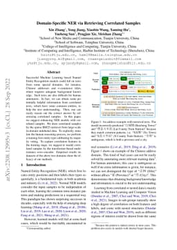 Domain-Specific NER via Retrieving Correlated Samples