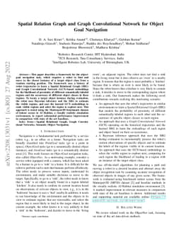 Spatial Relation Graph and Graph Convolutional Network for Object Goal
  Navigation