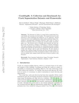 CrackSeg9k: A Collection and Benchmark for Crack Segmentation Datasets
  and Frameworks