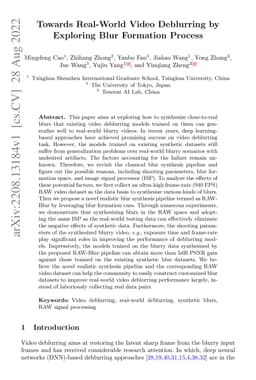 Towards Real-World Video Deblurring by Exploring Blur Formation Process