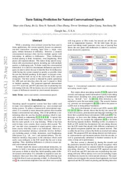 Turn-Taking Prediction for Natural Conversational Speech