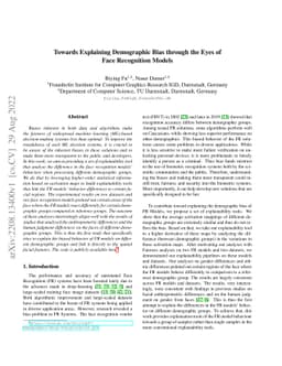 Towards Explaining Demographic Bias through the Eyes of Face Recognition
  Models