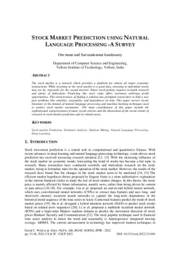 Stock Market Prediction using Natural Language Processing -- A Survey
