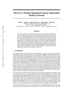 PECAN: A Product-Quantized Content Addressable Memory Network