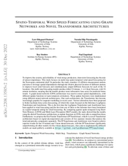 Spatio-Temporal Wind Speed Forecasting using Graph Networks and Novel
  Transformer Architectures