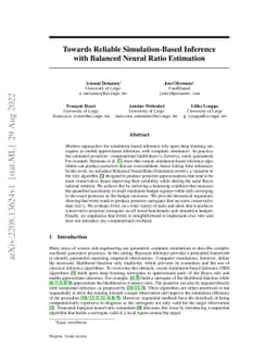 Towards Reliable Simulation-Based Inference with Balanced Neural Ratio
  Estimation