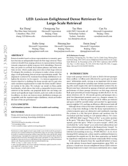 LED: Lexicon-Enlightened Dense Retriever for Large-Scale Retrieval