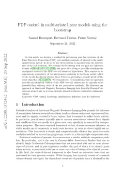 FDP control in multivariate linear models using the bootstrap