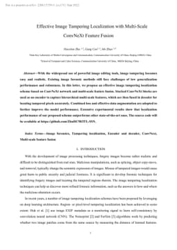 Effective Image Tampering Localization with Multi-Scale ConvNeXt Feature
  Fusion