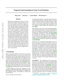 Temporal Label Smoothing for Early Event Prediction