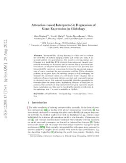 Attention-based Interpretable Regression of Gene Expression in Histology