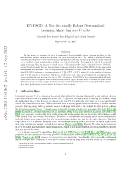 DR-DSGD: A Distributionally Robust Decentralized Learning Algorithm over
  Graphs
