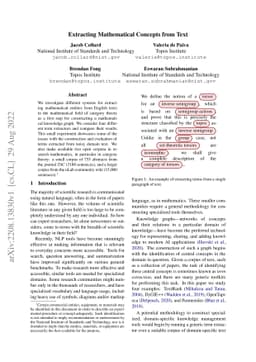 Extracting Mathematical Concepts from Text