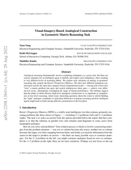 Visual-Imagery-Based Analogical Construction in Geometric Matrix
  Reasoning Task