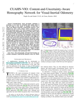 CUAHN-VIO: Content-and-Uncertainty-Aware Homography Network for
  Visual-Inertial Odometry