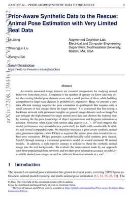 Prior-Aware Synthetic Data to the Rescue: Animal Pose Estimation with
  Very Limited Real Data