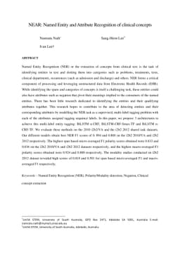 NEAR: Named Entity and Attribute Recognition of clinical concepts