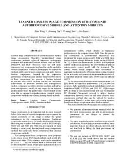 Learned Lossless Image Compression With Combined Autoregressive Models
  And Attention Modules
