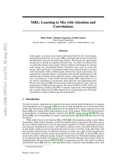 MRL: Learning to Mix with Attention and Convolutions