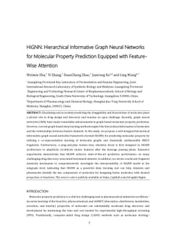 HiGNN: Hierarchical Informative Graph Neural Networks for Molecular
  Property Prediction Equipped with Feature-Wise Attention