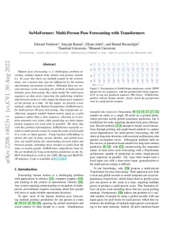 SoMoFormer: Multi-Person Pose Forecasting with Transformers