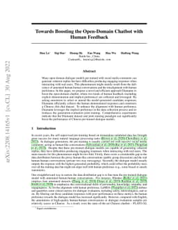 Towards Boosting the Open-Domain Chatbot with Human Feedback