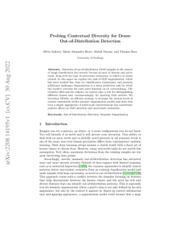 Probing Contextual Diversity for Dense Out-of-Distribution Detection