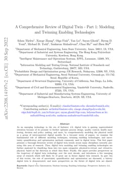 A Comprehensive Review of Digital Twin -- Part 1: Modeling and Twinning
  Enabling Technologies