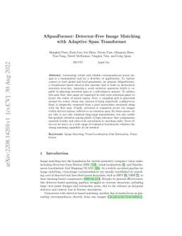 ASpanFormer: Detector-Free Image Matching with Adaptive Span Transformer