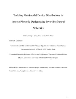 Tackling Multimodal Device Distributions in Inverse Photonic Design
  using Invertible Neural Networks